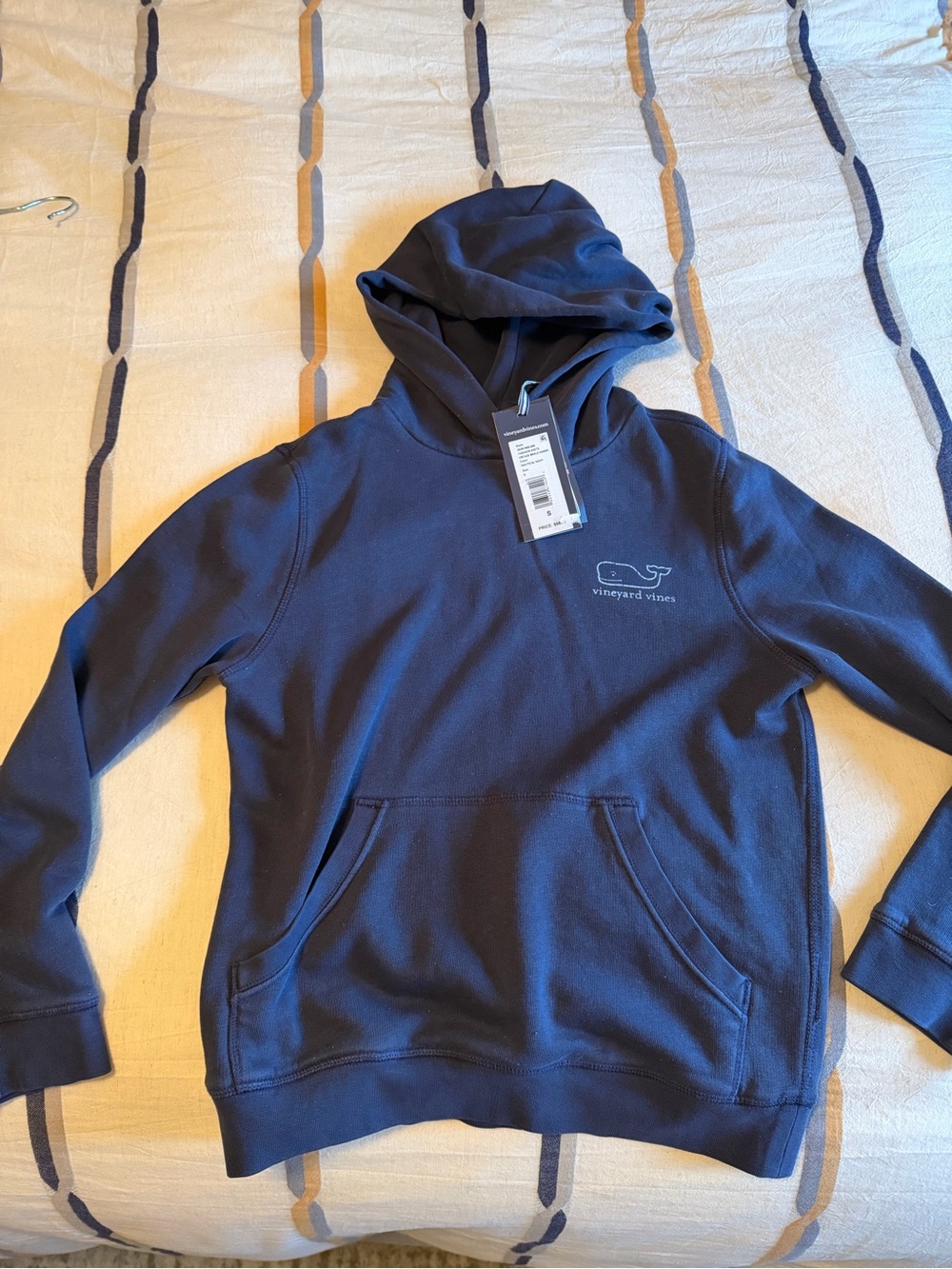 Vineyard Vines Navy Logo Pullover Hoodie for Kids